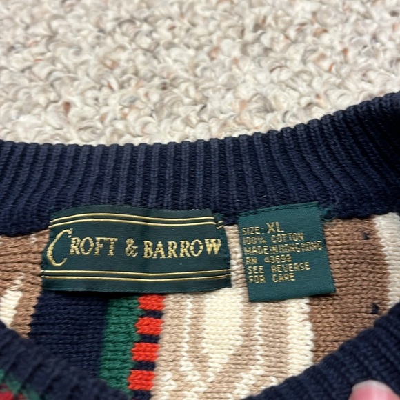 Croft & Barrow Vintage 3D Knit Sweater Men's Sz XL Cabincore Grandpacore - Picture 2 of 9